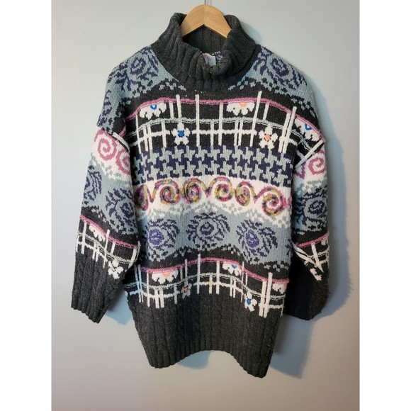 VIA SPINA ITALY TURTLENECK LONG SLEEVE WOMEN'S SWEATER SIZE L - Picture 1 of 4